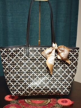 A New Day Monogram Tote w/Bag Scarf